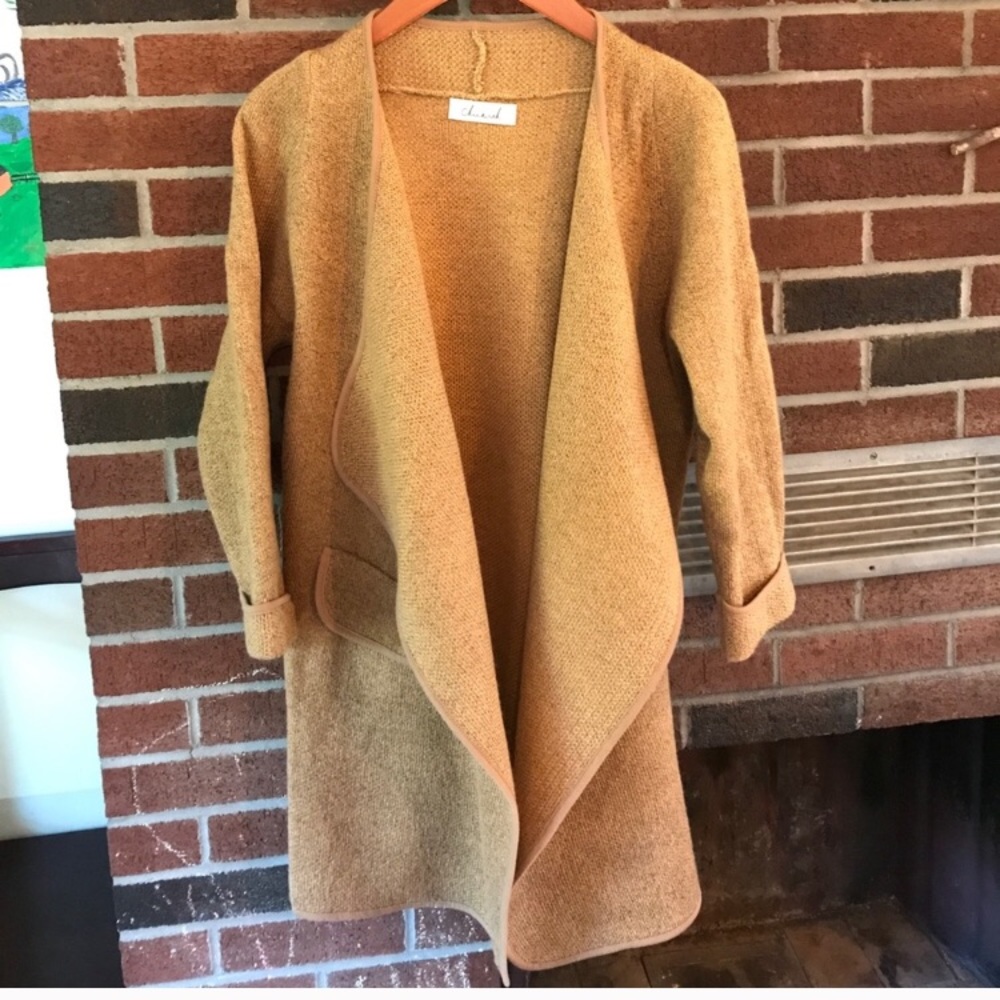 Chicwish Camel Open Sweater Cardigan